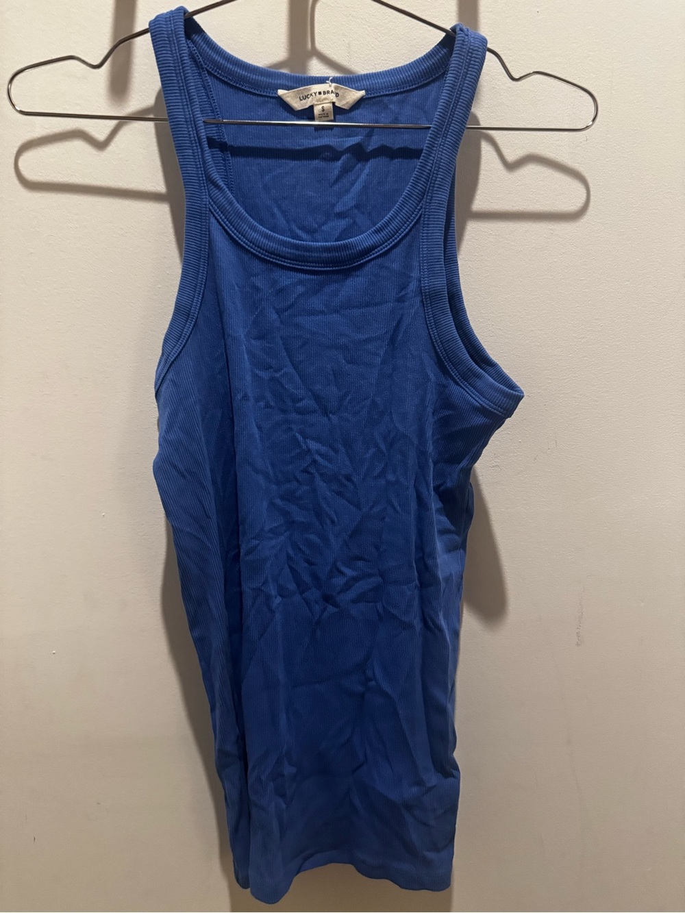 Lucky Brand Blue Ribbed Tank Top